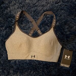 Under Armour Tan and Black Sports Bra